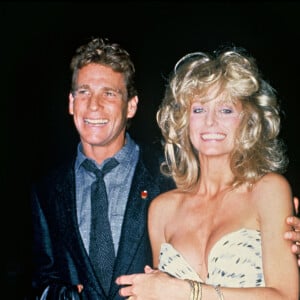 Farrah Fawcett et Ryan O'Neal au Festival de Deauville en 1984.