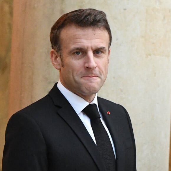 Décoré, bien entendu, par Emmanuel Macron.
Emmanuel Macron, président de la République Française, reçoit Yoon Seok-youl (président de la République de Corée) pour un petit-déjeuner de travail au palais de l'Elysée. Paris, le 24 novembre 2023. © Lionel Urman/Bestimage