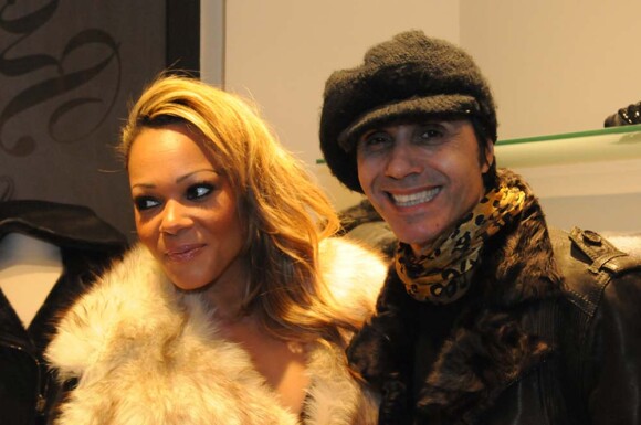 Shola Ama et Jean-Luc Lahaye à la fête Sam-Rone pour la fashion week, à Paris, le 6 mars 2010 !