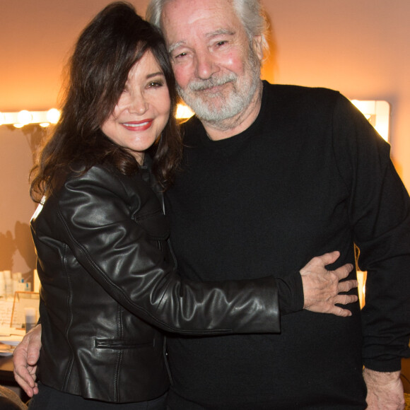 Evelyne Bouix et son mari Pierre Arditi - Générale de la pièce "Quelque part dans cette vie" au théâtre Edouard VII à Paris le 12 février 2018. © Coadic Guirec-Pierre Perusseau/Bestimage