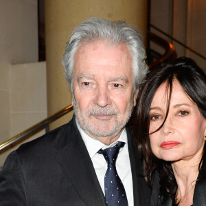 Pierre Arditi avec sa femme Evelyne Bouix - Dîner de gala de la première édition des prix "les Stéthos d'Or" en faveur de la Fondation pour la recherche en physiologie dont le docteur Frédéric Saldmann est le directeur scientifique à l'hôtel George V à Paris le 13 mars 2017. © Coadic Guirec/Bestimage 