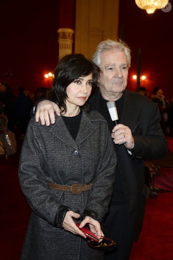 Pierre Arditi et sa femme Evelyne Bouix - Conférence de presse de rentrée de la saison théatrale 2016 au Théatre de Paris le 19 janvier 2016