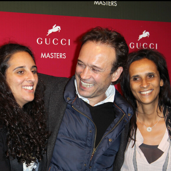 VINCENT PEREZ, KARINE SILLA ET SA FILLE ROXANE DEPARDIEU - GUCCI MASTERS JUMPING INTERNATIONAL, PARIS NORD VILLEPINTE  INTERNATIONAL GUCCI MASTERS COMPETITION IN PARIS NORD VILLEPINTE 