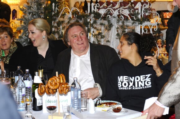 Kathrin Glock, Gerard Depardieu et sa fille Roxane - Gerard Depardieu assiste a l'ouverture du marche de Noel "Gut Aiderbichl" en Henndorf en Autriche le 14 novembre 2013. 