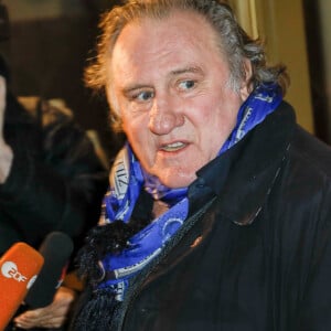 Face au scandale, le musée Grévin a décidé de retirer sa statue
Gérard Depardieu à la première du film "The Taste of Small Things" à Berlin le 12 janvier 2023