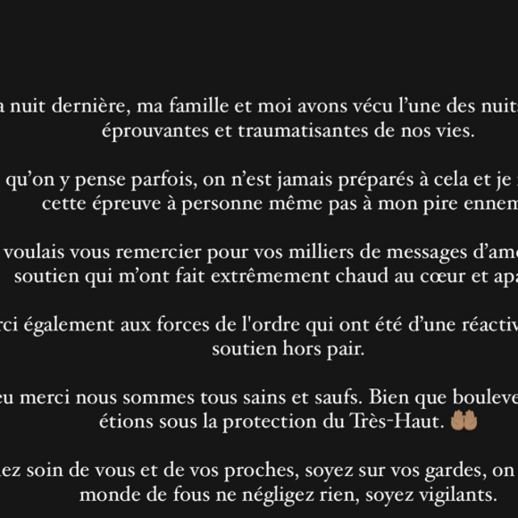Pour rappel, elle avait partagé quelques mots glaçants après sa terrible agression à Rueil-Malmaison
Vitaa, Instagram