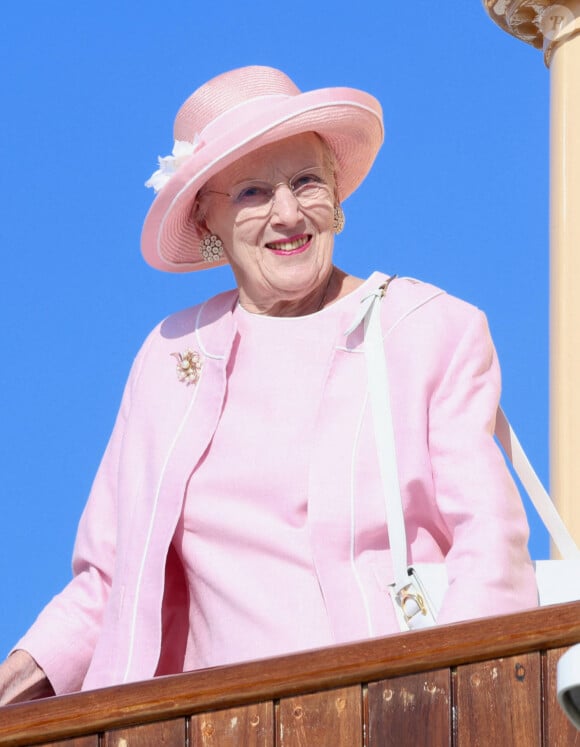 La reine Margrethe II de Danemark visite la municipalité de Fredericia dans le cadre de la tournée estivale de la reine danoise avec le yacht royal Dannebrog à Fredericia, Danemark, 1er septembre 2023. 