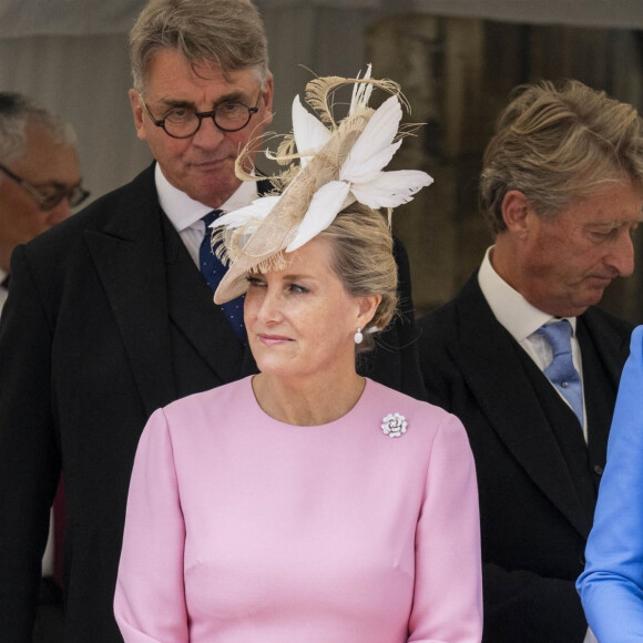 Catherine (Kate) Middleton, duchesse de Cambridge, Sophie Rhys-Jones, comtesse de Wessex, lors de la cérémonie de l'ordre de la Jarretière à la chapelle Saint-Georges du château de Windsor. Londres, la 13 juin 2022. 