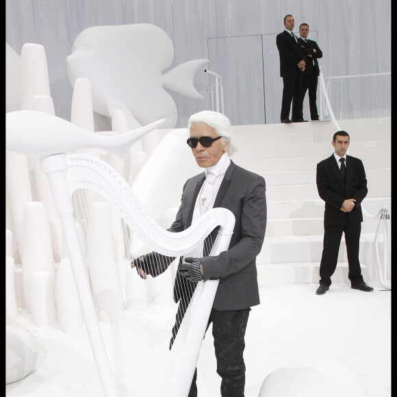 Karl Lagerfeld en 2012 au Grand Palais pour Chanel