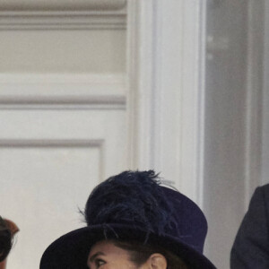 La reine Mary, le prince Christian, la princesse Benedikte, le prince Joachim - La famille royale de Danemark lors de la réception donnée à l'occasion du changement de trône au Parlement danois (Folketing) au palais de Christiansborg à Copenhague. Le 15 janvier 2024