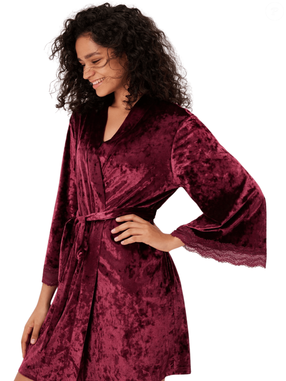 Robe de chambre en velours - 14,49 euros