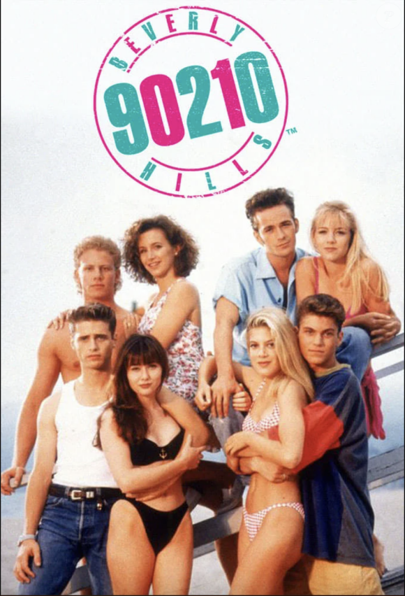 Série noire pour les fans de Beverly Hills 90210.
Affiche de la série "Beverly Hills 90210".