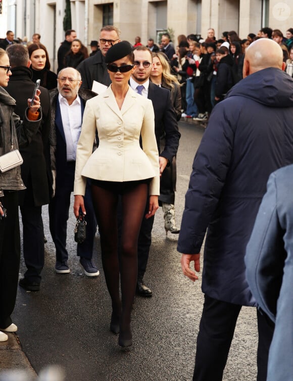 Sabina Jakubowicz - Arrivées au défilé Dior Haute Couture Printemps/Été 2024 dans le cadre de la Fashion Week de Paris (PFW), au musée Rodin à Paris, France, le 22 janvier 2024. © Denis Guignebourg/Bestimage 