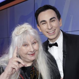 Exclusif - Yolande Moreau et Jordan de Luxe - Enregistrement de l'émission "Chez Jordan de Luxe" à Paris le 6 décembre 2023. © Cédric Perrin/Bestimage 