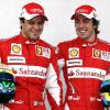 Fernando Alonso (à droite), le nouveau, et Felipe Massa, le miraculé, signent un doublé pour la première course de la saison 2010