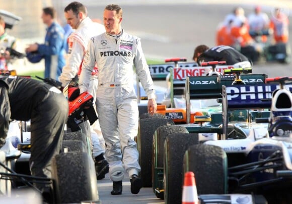 Grand Prix de Bahreïn, le 14 mars 2010 : Derrière la victoire d'Alonso, sa première chez Ferrari, Michael Schumacher accroche la 6e place pour son grand retour