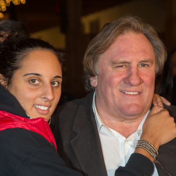 Gerard Depardieu et sa fille Roxane - Gerard Depardieu assiste a l'ouverture du marche de Noel "Gut Aiderbichl" en Henndorf en Autriche le 14 novembre 2013.