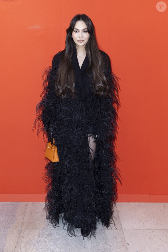 Zara Martin au défilé de mode Haute-Couture "Elie Saab" au Palais de Tokyo lors de la fashion week de Paris. le 24 janvier 2024 © Olivier Borde / Bestimage