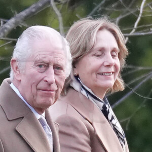 Le roi Charles III d'Angleterre - Les membres de la famille royale britannique lors de la messe dominicale en l'église St-Mary Magdalene à Sandringham, le 7 janvier 2024. 