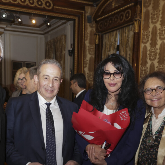 Exclusif - Chems Eddine Hafiz (Recteur de La Grande Mosquée de Paris), Saïd Moussi (Ambassadeur d'Algérie en France), Yamina Benguigui, Ghislaine Alajouanine, présidente du haut conseil de télé santé - Installation de Y.Benguigui à L'Académie des Sciences d'Outre-Mer par M.F.Szpiner - Paris le 26/01/2024 - © Jack Tribeca / Bestimage 