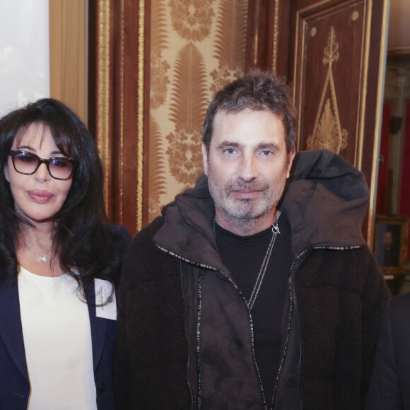 Exclusif - Saïd Moussi (Ambassadeur d'Algérie en France), Yamina Benguigui, Richard Orlinski, Lu Shaye (Ambassadeur de Chine en France) - Installation de Y.Benguigui à L'Académie des Sciences d'Outre-Mer par M.F.Szpiner - Paris le 26/01/2024 - © Jack Tribeca / Bestimage 