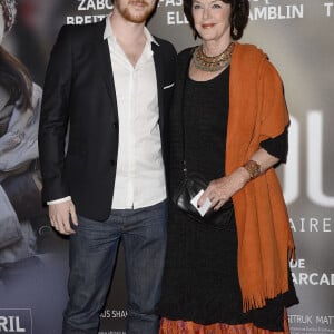 Anny Duperey et son fils Gaël Giraudeau - Avant-première du film "24 jours" au cinéma Gaumont Marignan à Paris, le 10 avril 2014.