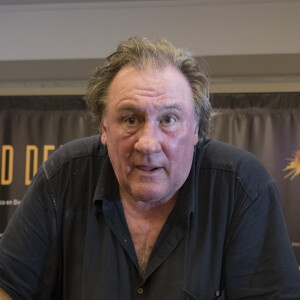 Gérard Depardieu donne une conférence de presse à l'hôtel Panamericano Buenos Aires à propos de ses spectacles au théatre Colon le 16 décembre 2016.