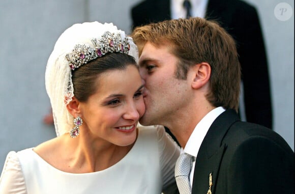 Mariage du prince Emmanuel-Philibert de Savoie et Clotilde Courau à la basilique Sainte-Marie des Anges à Rome le 25 septembre 2003
