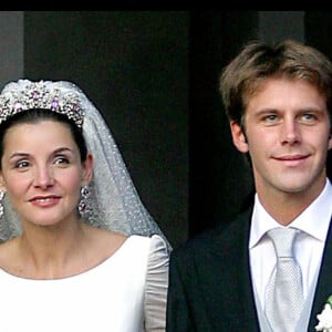 Mariage du prince Emmanuel-Philibert de Savoie et Clotilde Courau à la basilique Sainte-Marie des Anges à Rome le 25 septembre 2003