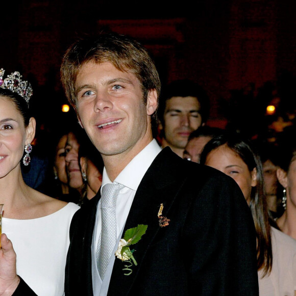 Mariage du prince Emmanuel-Philibert de Savoie et Clotilde Courau à la basilique Sainte-Marie des Anges à Rome le 25 septembre 2003