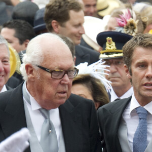 Le prince Victor-Emmanuel de Savoie, le prince Emmanuel-Philibert de Savoie, la princesse Clotilde Courau de Savoir - Invités au mariage du prince Albert II et de la princesse Charlene.