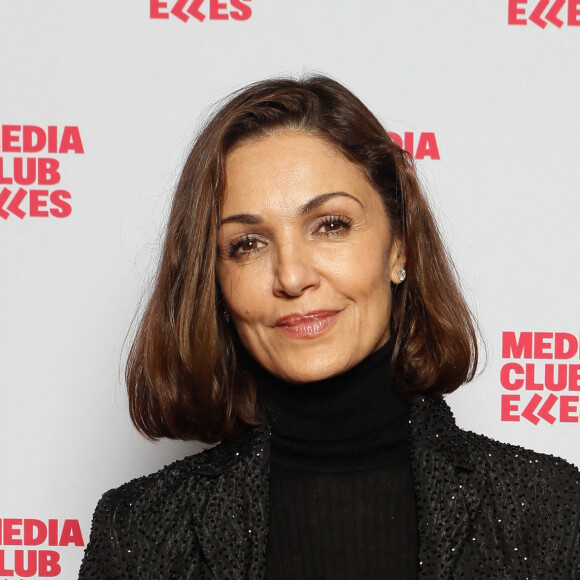Exclusif - Nadia Farès (rôle principal pour la série "Siffleurs" diffusée sur France 2) - Photocall de la cérémonie des "Trophées Media Club Elles 2024" à la SACEM à Neuilly-sur-Seine, France, le 7 février 2024. © Christophe Clovis/Bestimage