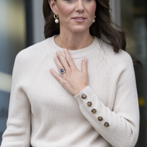 Catherine (Kate) Middleton, princesse de Galles, arrive à l'université de Nottingham dans le cadre de la Journée mondiale de la santé mentale (World Mental Health Day), le 11 octobre 2023. 