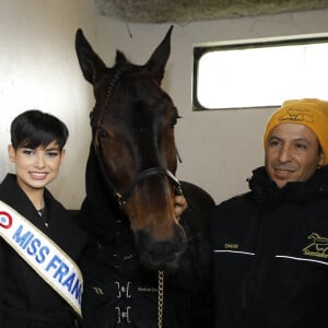 Eve Gilles (Miss France 2024) - Prix de France Speed Race 2024 à l'Hippodrome de Vincennes le 11 février 2024. © Marc Ausset-Lacroix/Bestimage