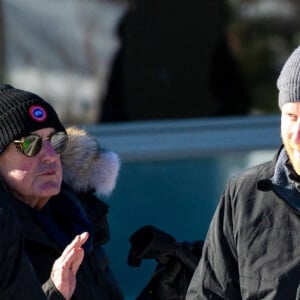 Le prince Harry, duc de Sussex et Meghan Markle, duchesse de Sussex, en visite au camp d'entrainement des athlètes des Invictus Games 2024 à Whistler en Colombie Britannique, le 14 février 2024. 