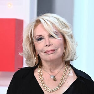 Exclusif - Amanda Lear - Enregistrement de l'émission "Vivement Dimanche", présentée par M.Drucker et diffusée le 18 février sur France 3 © Guillaume Gaffiot / Bestimage 