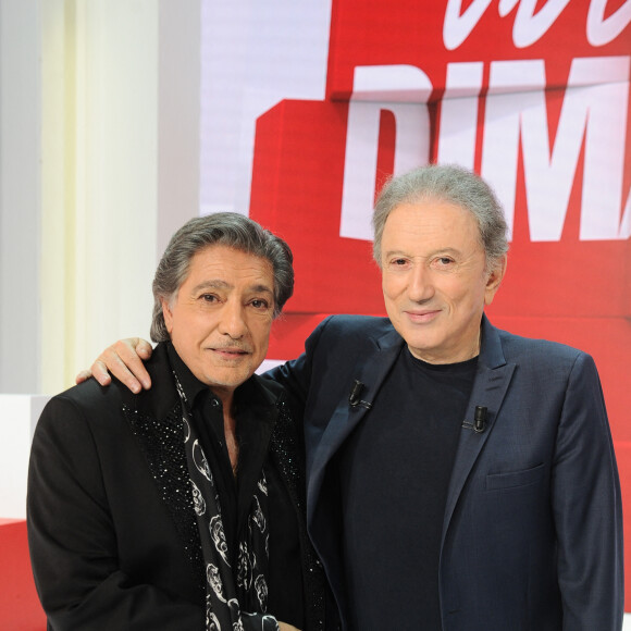 Exclusif - Michel Drucker et Frédéric François - Enregistrement de l'émission "Vivement Dimanche", présentée par M.Drucker et diffusée le 18 février sur France 3 © Guillaume Gaffiot / Bestimage 