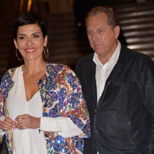 Cristina Cordula et son compagnon - Soirée de lancement d'Octobre Rose (le mois de lutte contre le cancer du sein) au Palais Chaillot à Paris le 28 septembre 2015.