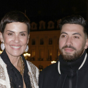 Cristina Cordula et son fils Enzo - Arrivées au défilé de mode Giambattista Valli Haute Couture printemps/été 2024 (PFW) à Paris le 22 janvier 2024. © Christophe Aubert via Bestimage