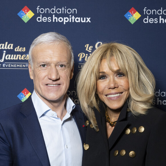 Exclusif - Didier Deschamps et Brigitte Macron - Concert événement "Le gala des pièces jaunes" à l'Accor Arena Paris le 26 janvier 2024. Une soirée de gala exceptionnelle en faveur des Pièces Jaunes ! De nombreux artistes se succèderont pour chanter pour les enfants et adolescents hospitalisés. © Cyril Moreau / Guillaume Gaffiot / Bestimage 