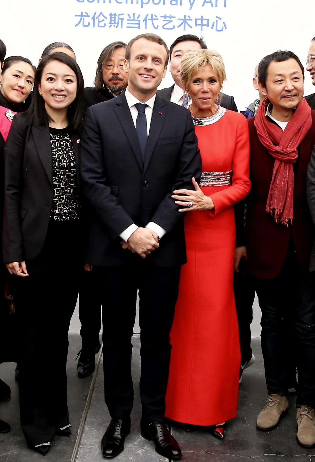Photo : Le président Emmanuel Macron et sa femme Brigitte visitent la ...