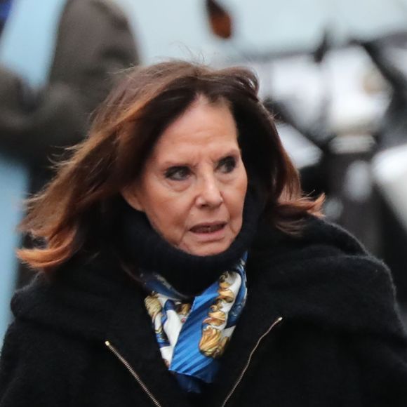 Denise Fabre - Obsèques de Michou en l'église Saint-Jean de Montmartre à Paris. Le 31 janvier 2020.
