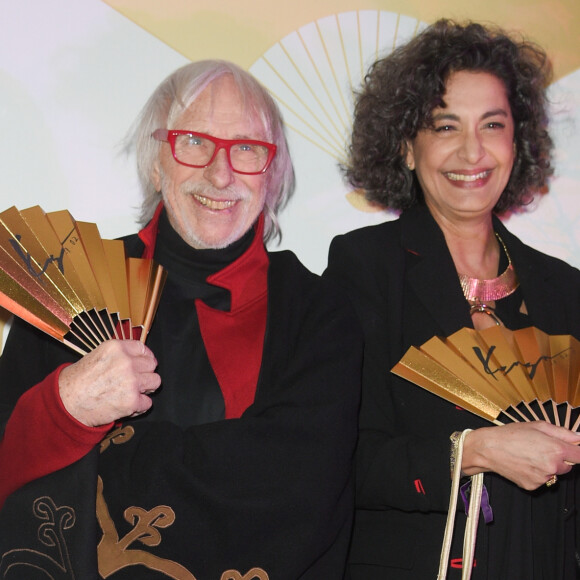 Dont Yves Saint Laurent, Dior ou encore Chanel. 
Pierre Richard et sa femme Ceyla Lacerda pendant la soirée "Kenzo Takada's Birthday Night" pour fêter les 80 ans de Kenzo Takada au Pavillon Ledoyen à Paris, France, le 28 février 2019. © Coadic Guirec/Bestimage 