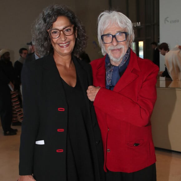 Pierre Richard et sa femme Ceyla Lacerda - Vernissage de l'Exposition "Basquiat X Warhol à quatre mains" à La Fondation Louis Vuitton à Paris le 3 Avril 2023. © Bertrand Rindoff / Bestimage 