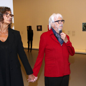 Pierre Richard et sa femme Ceyla Lacerda - Vernissage de l'Exposition "Basquiat X Warhol à quatre mains" à La Fondation Louis Vuitton à Paris le 3 Avril 2023. © Bertrand Rindoff / Bestimage 