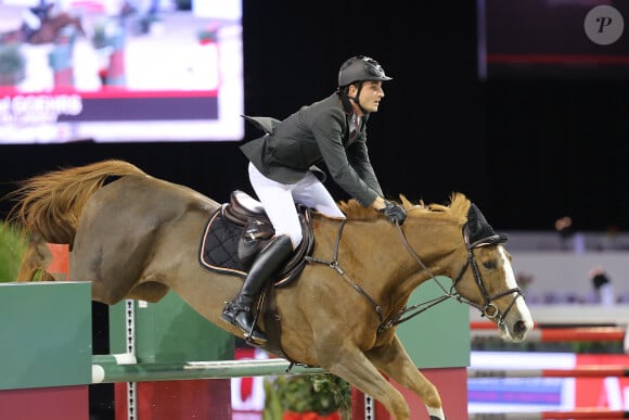 Exclusif -Le cavalier Raphael Goehrs au Gucci Masters de Villepinte le 6 decembre 2013.