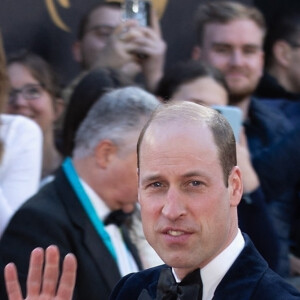 Le prince William, prince de Galles, assiste aux Bafta Film awards au Royal Festival Hall à Londres, le 18 février 2024. 