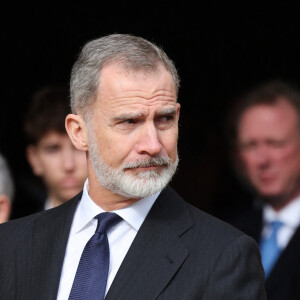 Felipe VI d'Espagne - Messe en hommage au roi Constantin II de Grèce, Chapelle Saint George, Windsor, 27 février 2024. Photo by Chris Jackson /PA Wire/ABACAPRESS.COM