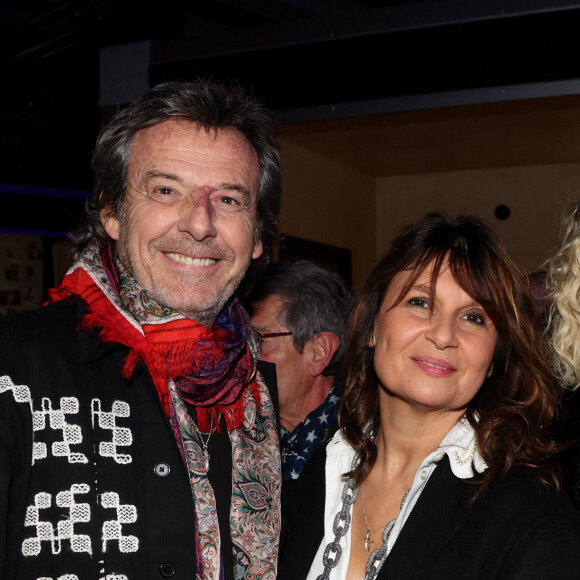 Exclusif - Jean-Luc Reichmann et sa femme Nathalie Lecoultre - Vernissage de l'exposition "Johnny Hallyday, l'exposition" au Palais des Expositions à Paris. Le 21 décembre 2023 © Dominique Jacovides / Bestimage