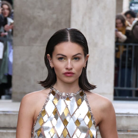 Thylane Blondeau - Arrivées au défilé Rabanne mode femme automne / hiver 2024-2025 lors de la Fashion Week de Paris (PFW) au Palais de Tokyo à Paris, France, le 29 février 2024. © Denis Guignebourg/Bestimage